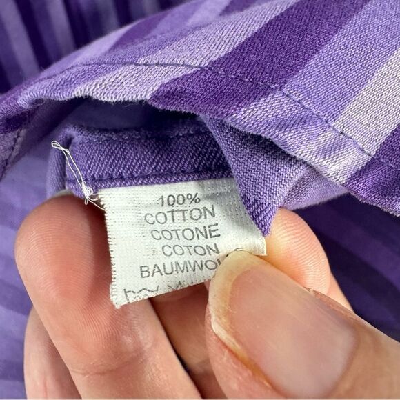 Robert Graham Contrasting Collar & Cuffs Striped Cotton Button Down Shirt - Picture 8 of 8